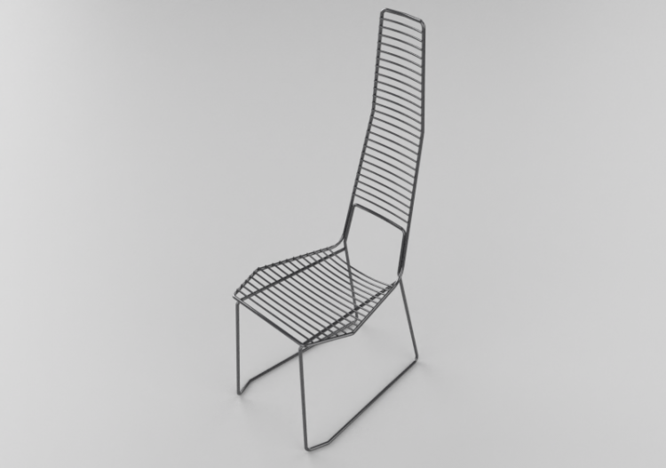 Sedie 3D - Sedia in metallo verniciato - Horm - Alieno Alta...