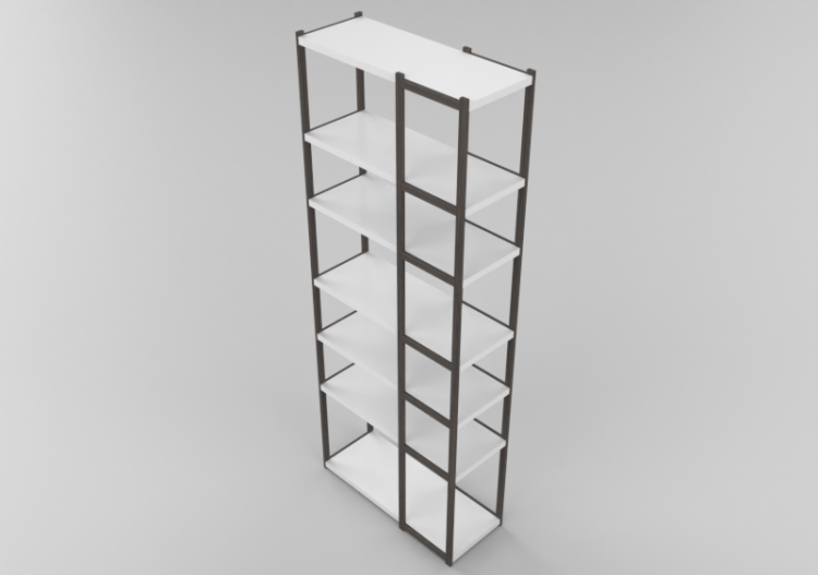 3D Bookshelves and Containers - Wood storage rack/cabinet -...