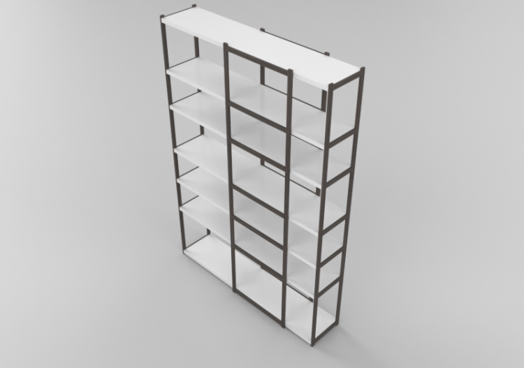 3D Book shelf - Wood storage rack/cabinet - Horm - 93-08-05...