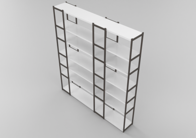 Bibliothèque 3D - Étagère en bois - Horm - 93-08-06 - ACCA...