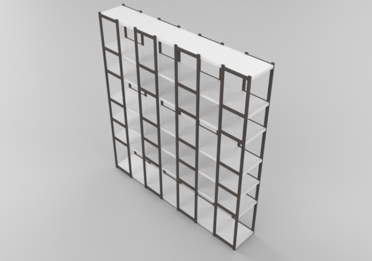Librerie 3D - Scaffale in legno - Horm - 93-08-07 - ACCA...