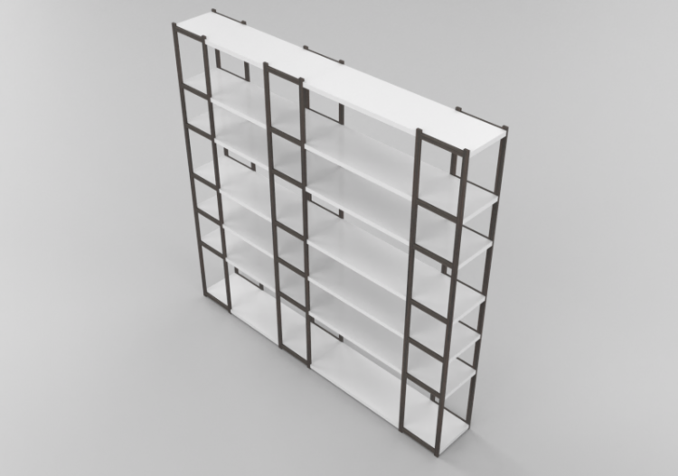 3D Book shelf - Wood storage rack/cabinet - Horm - 93-08-08...