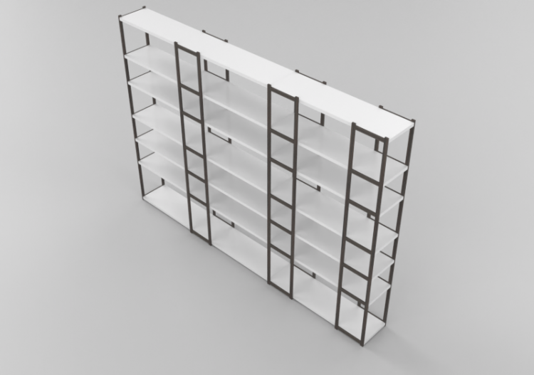 Librerie 3D - Scaffale in legno - Horm - 93-08-10 - ACCA...