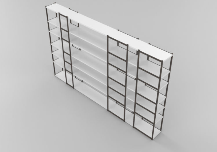Librerías y Contenedores 3D - Estantería de madera - Horm -...