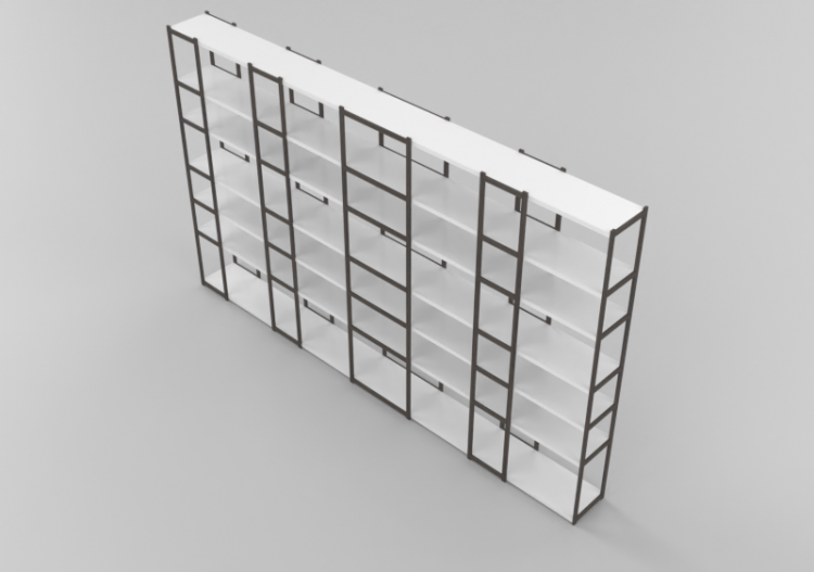 3D Book shelf - Wood storage rack/cabinet - Horm - 93-08-13...