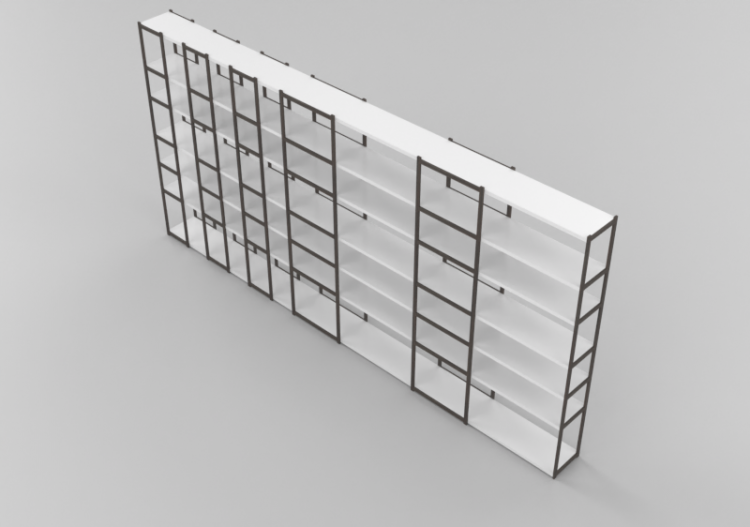 3D Bookshelves and Containers - Wood storage rack/cabinet -...
