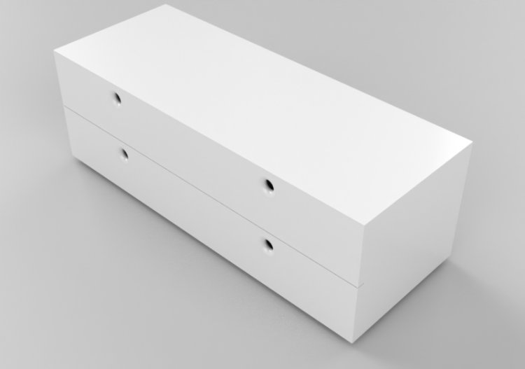 Armarios y Cómodas 3D - Cajonera con cuatro cajones - Horm...
