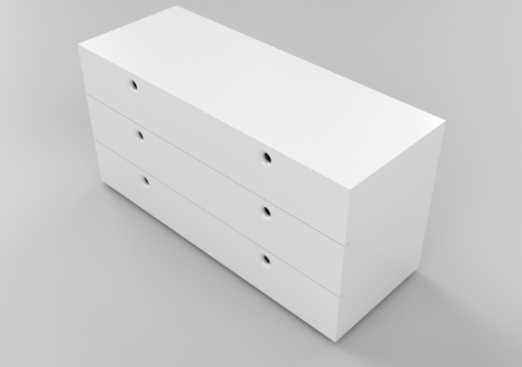Armarios y Cómodas 3D - Cajonera con seis cajones - Horm -...