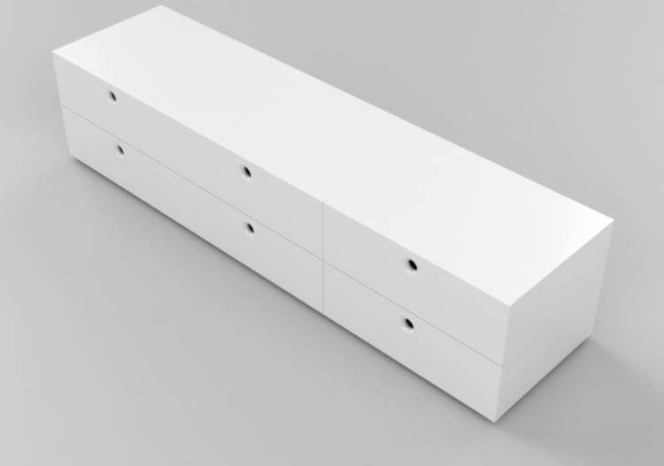 Wardrobes and Cabinets 3D - Six drawers cabinet - Horm -...