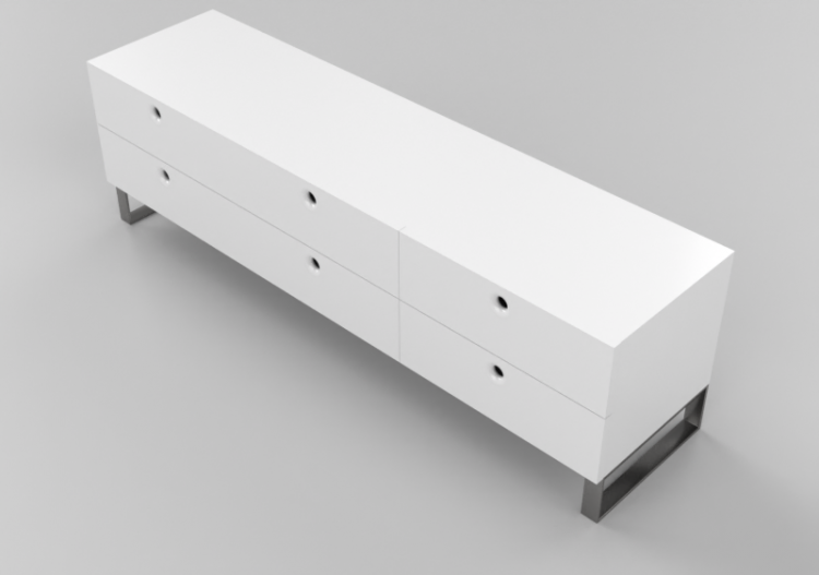 Armarios y Cómodas 3D - Cajonera con seis cajones - Horm -...