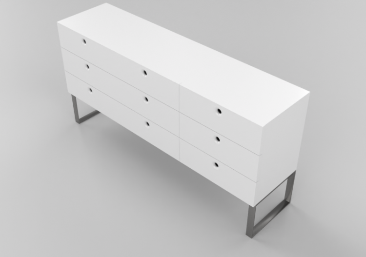 Armoires 3D - Commode à neuf tiroirs - Horm - Anish Drawer...
