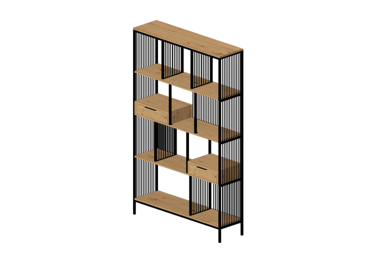 3D Bücherregal und Behälter - Bücherregal aus Holz - Kare -... 3D Bücherregal und Behälter - Bücherregal aus Holz - Kare -...