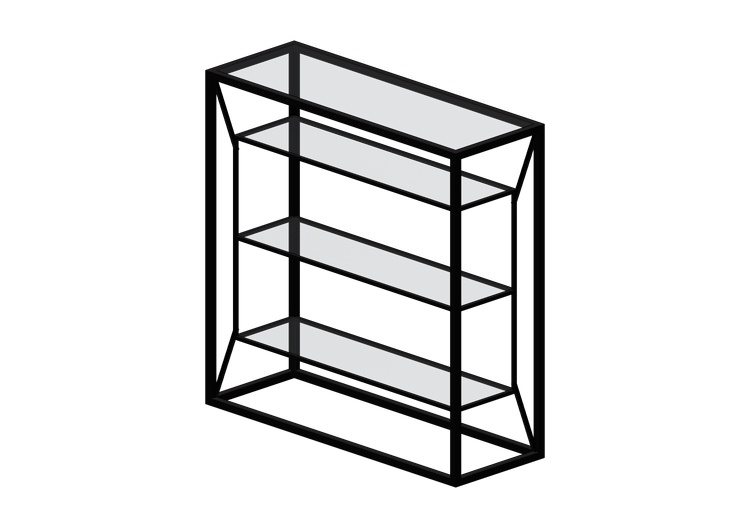 3D Bücherregal und Behälter - Bücherregal aus Metall - Kare... 3D Bücherregal und Behälter - Bücherregal aus Metall - Kare...