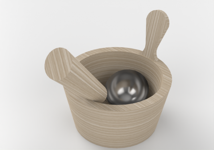 Modelos 3D - Bandeja para infusões para saunas - ACCA...