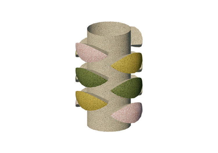 Vasi e Ceramiche 3D - Vaso in ceramica - Kare - Foglie -... Vasi e Ceramiche 3D - Vaso in ceramica - Kare - Foglie -...