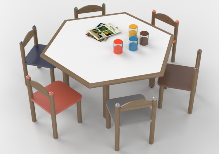 Tables 3D - Table avec chaises - ACCA software