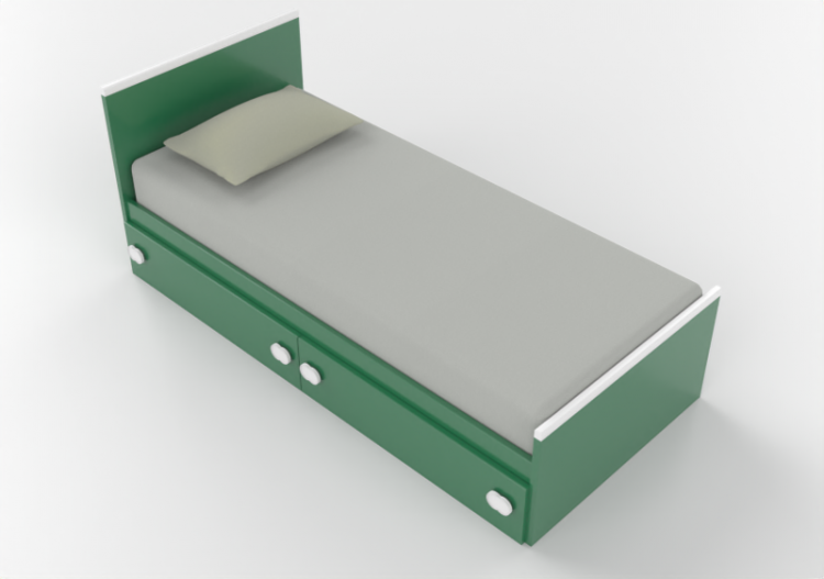 3D Beds - Bed with Drawers - ACCA software