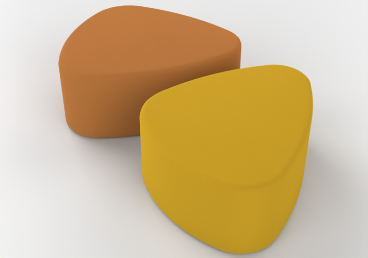Sofás 3D - Conjunto de dois pufes - ACCA software