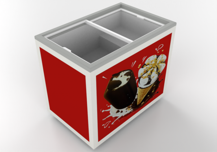 Acessórios 3D - Vitrine expositor para gelado - ACCA...