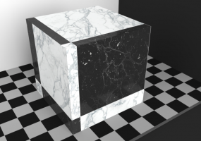 Flooring Textures - Black and White Arabesque with checkerboard laying 90x90