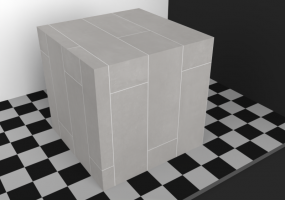 Texture pavés - Grès gris 120x30 décalée