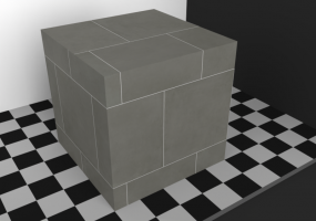 Texture pavés - Grès gris anthracite 60x60 décalée