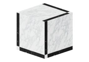 Textura pavimentos - Arabescato a scacchiera blanco e nero 90x90