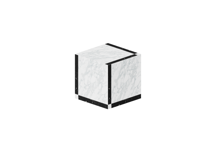 Texture pavés - Arabescato en damier blanc et noir 90x90 -... Texture pavés - Arabescato en damier blanc et noir 90x90 -...
