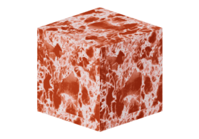 Texturen Fu&szlig;b&ouml;den - Arabescato Orobico rot 90x90 Kreuzverband