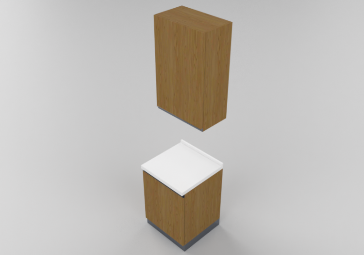 3D Kitchens - Blocco lavello lineare 60x240cm - ACCA...