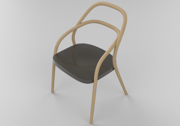 Chaises 3D - Chaise en bois - Ton - 311/002 - ACCA software