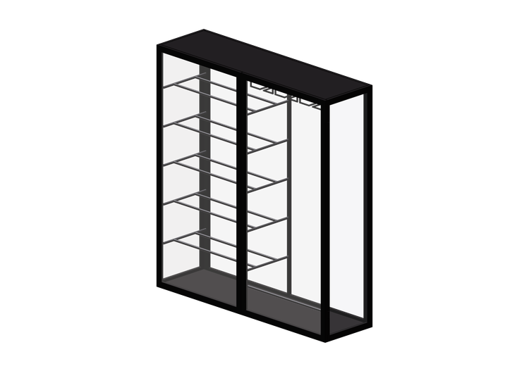 Librerías y Contenedores 3D - Estante para vino de metal -... Librerías y Contenedores 3D - Estante para vino de metal -...