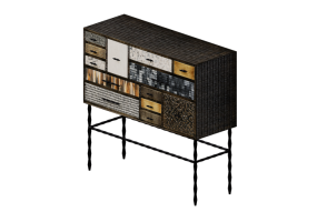 Wardrobes and Cabinets 3D - Wooden chest of drawers - Kare - Chalet Soul - 70292