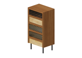 Armoires 3D - Commode en bois - Kare - Gino - 70470
