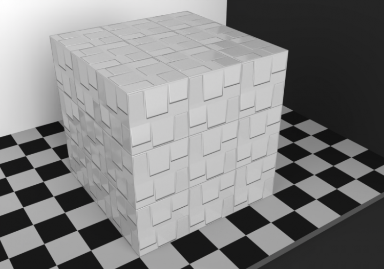 Texture granit - Blocchi Bianchi Tridimensionali - AR -...