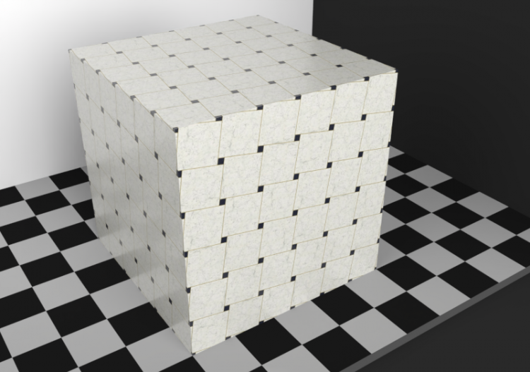 Surface Lining Textures - Azulejo cocina adornado B/N -...