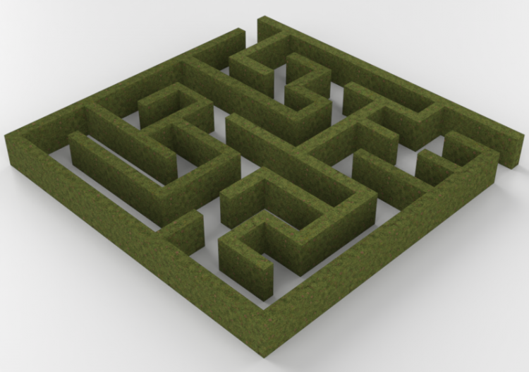 3D Spielplatz - Buschlabyrinth - ACCA software