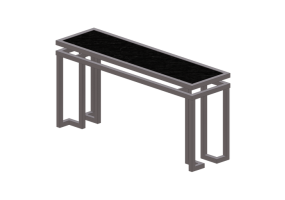 3D Tisch - Konsolentisch aus Metall - Kare - Rush - 70106