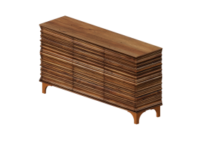 3D M&ouml;bel - Holzsideboard - Kare - Santos - 70073