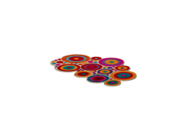 3D Teppiche - Teppich aus Stoff - Kare - Circle - 57330