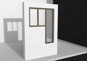 3D Tür/Fenster - FINESTRA A 3 ANTE FUORI STANDARD