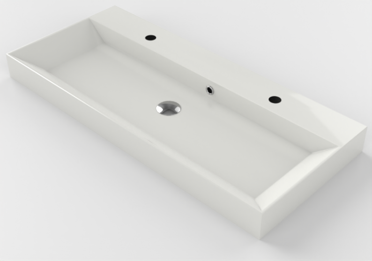 3D Waschbecken - Lavabo 100x45cm – Dekker – Cortona –...