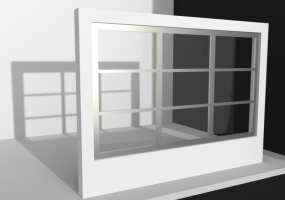 3D Tür/Fenster - <Nuovo ...>vetrata modulare 3x3