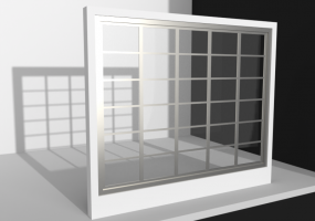3D Tür/Fenster - facciata in vetro