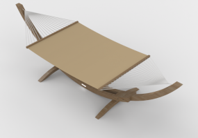 3D Deck chairs and sunbeds - Amaca in Legno-Tessuto - MCDesign