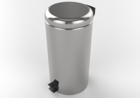Rubbish bin with pedal