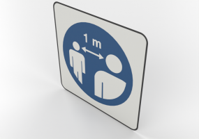 Keep a distance of at least 1m