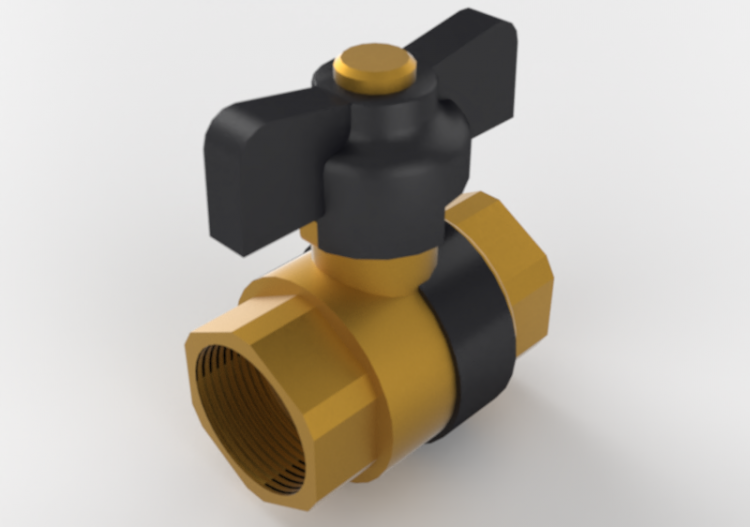 Valvola a sfera con farfalla DN 20 (3/4") F/F - ACCA...