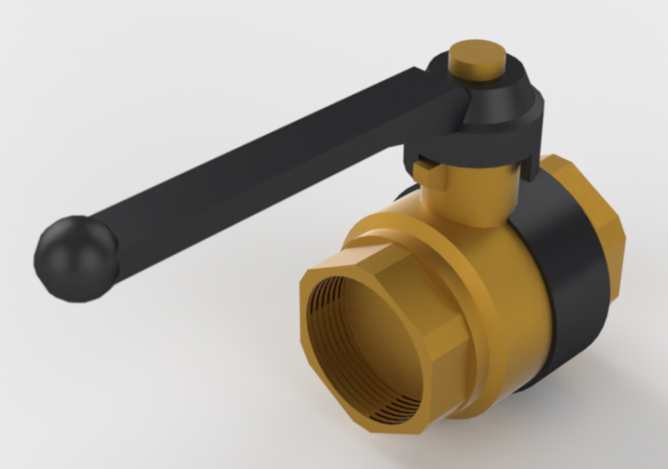 Ball valve with lever DN 40 (1 1/2") F/F - ACCA software
