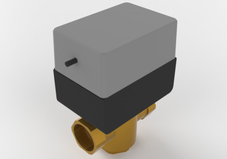 Zweiwege-Motor-Zonenventil, 3-Wege DN 20 (3/4") IG/IG/IG -...